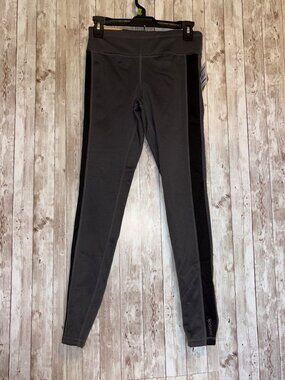 Reebok Women's Skinny Fit Dim Gray Leggings Fleece Lined Performance Size XS